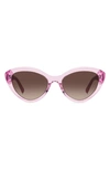 Kate Spade Junigs 55mm Gradient Cat Eye Sunglasses In Violet/ Brown Gradient