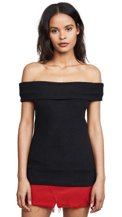 Cupcakes And Cashmere Cathie Off The Shoulder Top In Black