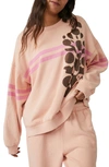 Fp Movement All Star Oversize Graphic Sweatshirt In Pink Sand Combo