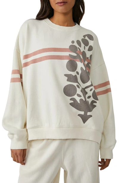 Fp Movement All Star Oversize Graphic Sweatshirt In White Combo