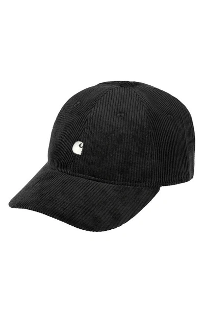 Carhartt Harlem Corduroy Cap In Black