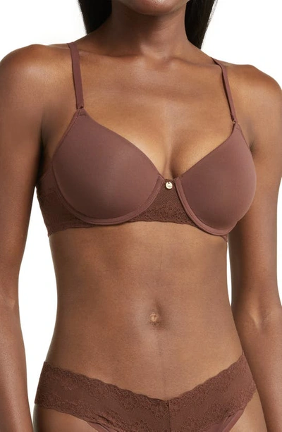 Natori Bliss Perfection Underwire Contour Bra In Java