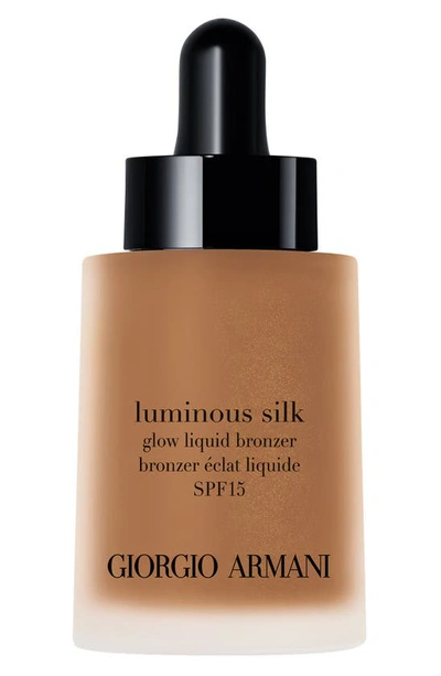Armani Beauty Luminous Silk Liquid Glow Bronzer Drops In 100 Medium To Tan