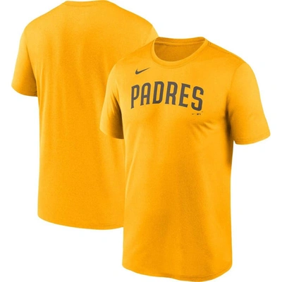 Nike Gold San Diego Padres Wordmark Legend Performance Big & Tall T-shirt