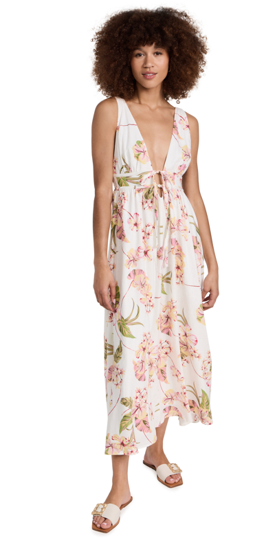Wayf Nia Floral Sundress In Ivory Tropical