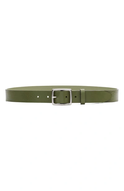 Rag & Bone Boyfriend Leather Belt In Olive