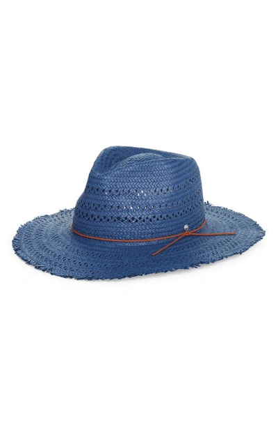 Rag & Bone Straw Fedora In Navy