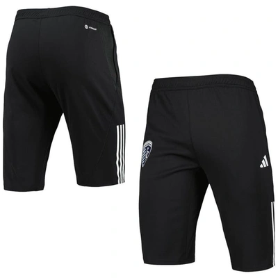 Adidas Originals Adidas Black Sporting Kansas City 2023 On-field Training Aeroready Half Pants