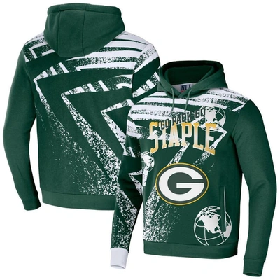 Staple Nfl X  Hunter Green Green Bay Packers All Over Print Pullover Hoodie
