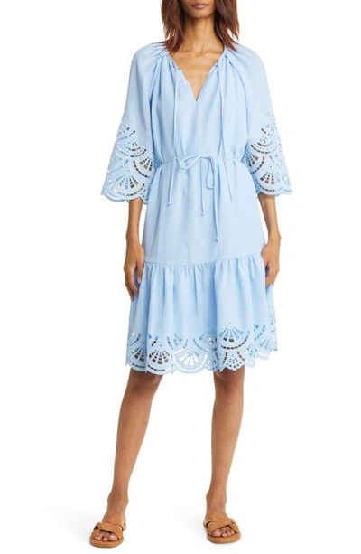 Kobi Halperin Meryl Cutout Raglan-sleeve Flounce Midi Dress In