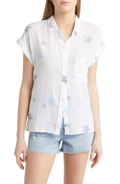 Rails Stitched Stars Whitney Button-front Shirt In White