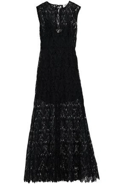 Diane Von Furstenberg Woman Guipure Lace Gown Black