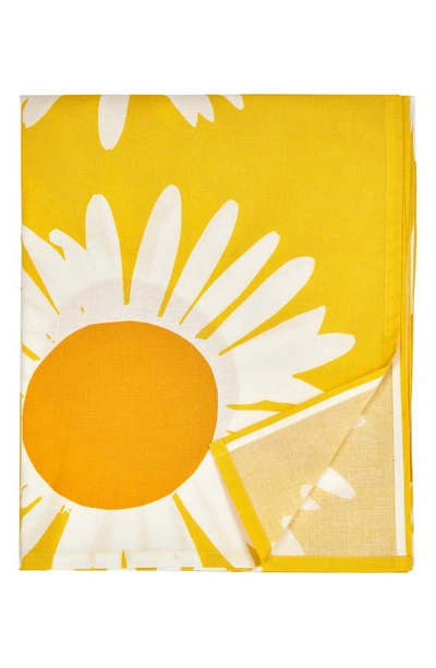 Marimekko Auringonkukka Cotton Kitchen Towel In Yellow