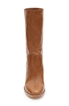 Allsaints Mille Block Heel Boot In Tan Brown