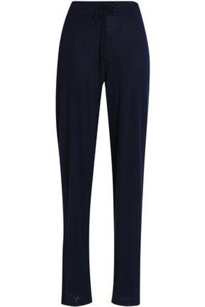 Amanda Wakeley Woman Cashmere Straight-leg Pants Midnight Blue