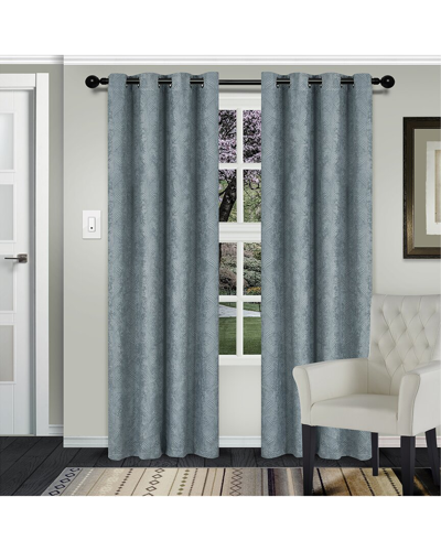 Superior Waverly Insulated Thermal Blackout Grommet Curtain Panel Set In Teal