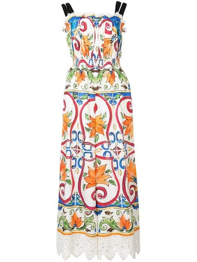 Dolce & Gabbana Majolica Print Maxi Dress