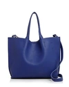 Street Level Christine East/west Tote In Cobalt Blue/silver