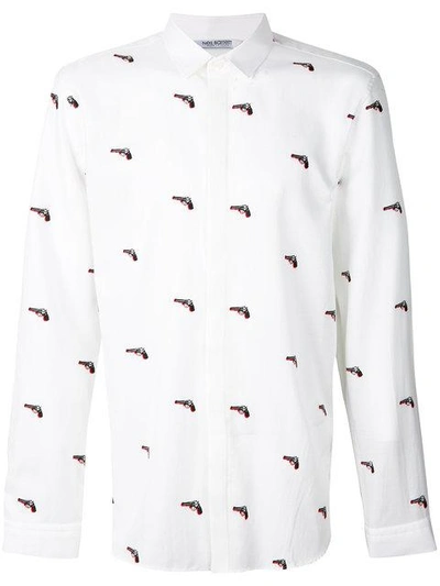 Neil Barrett Pistol Print Shirt In White