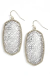 Kendra Scott Danielle Large Openwork Statement Earrings In Gold/ Silver