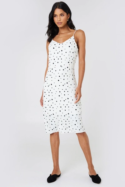 Just Female Laura Slip Dress - White, Multicolor In White,multicolor