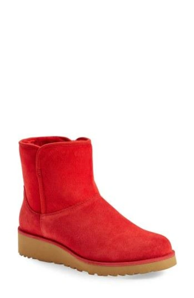 Ugg Kristin - Classic Slim(tm) Water Resistant Mini Boot In Scarlet Red Suede