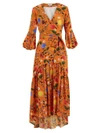 Borgo De Nor Ingrid Garden-print Silk Dress In Multicoloured Garden Print
