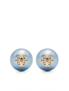 Tory Burch Crystal-pearl Stud Earring In Tory Gold/blue