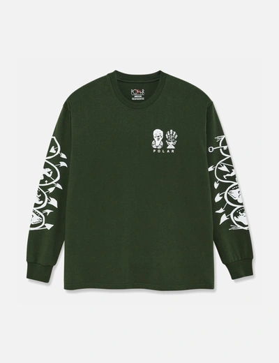 Polar Skate Co . Spiral Long Sleeve T-shirt In Green