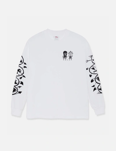 Polar Skate Co . Spiral Long Sleeve T-shirt In White