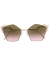 Fendi Can Eye Sunglasses In Metallic