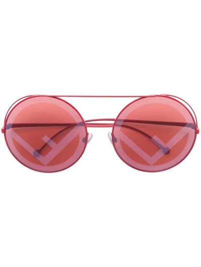Fendi Run Away Sunglasses In Red