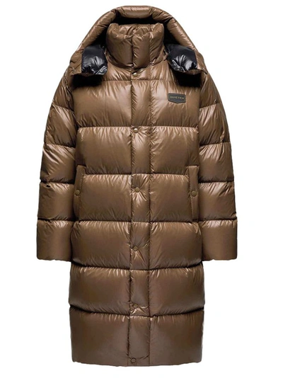 Duvetica Timavo Long Down Jacket In Brown