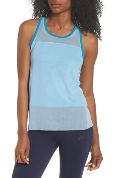 New Balance Ice 2.0 Mesh Tank In Clear Sky