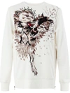 Ih Nom Uh Nit Wolf Embroidered Sweatshirt In White