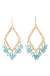 Saachi Eternity Natural Stone Dangle Earrings In Turquoise
