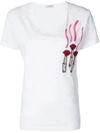 Valentino Lipstick Embroidered T-shirt