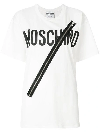Moschino T-shirt Mit Print - Weiss In White