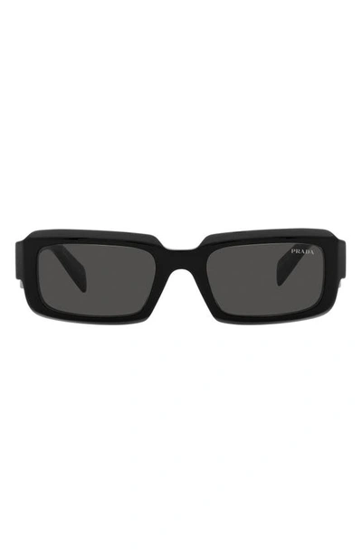 Prada 55mm Irregular Sunglasses In Black