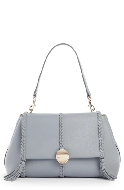 Chloé Medium Penelope Leather Bag In Storm Blue