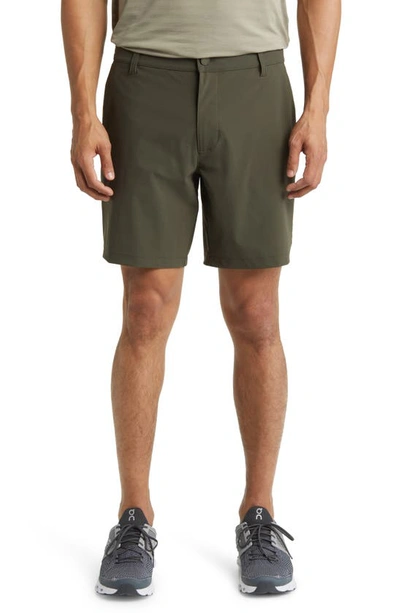 Rhone Flat Front 8-inch Resort Shorts In Survivor Green