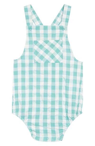 Nordstrom Babies' Matching Family Moments Cotton Blend Gingham Romper In Green Wasabi Gingham