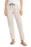 Nic + Zoe Relaxed Cotton Poplin Drawstring Pants In Cobblestone