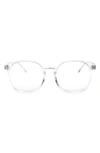 Fifth & Ninth 55mm Ruby Round Blue Light Blocking Glasses In Clear/ Clear