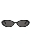 Fifth & Ninth Taya 53mm Polarized Oval Sunglasses In Black