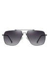 Fifth & Ninth East 62mm Polarized Aviator Sunglasses In Black