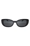Fifth & Ninth Dolly 68mm Oversize Polarized Oval Sunglasses In Black