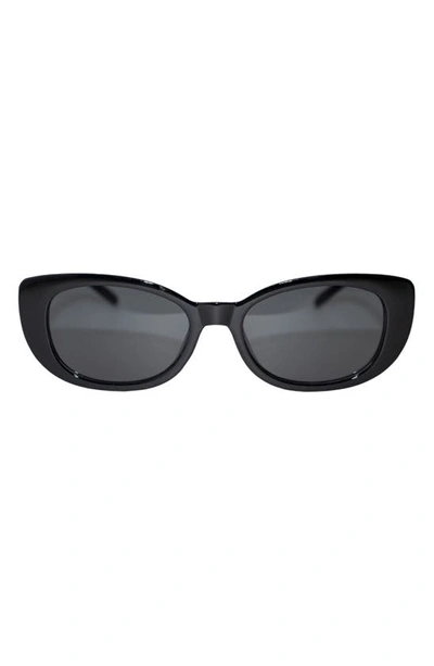 Fifth & Ninth Dolly 68mm Oversize Polarized Oval Sunglasses In Black