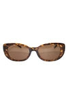 Fifth & Ninth Dolly 68mm Oversize Polarized Oval Sunglasses In Torte/ Brown