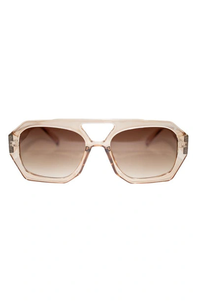 Fifth & Ninth Ryder 57mm Polarized Aviator Sunglasses In Tan/ Tan